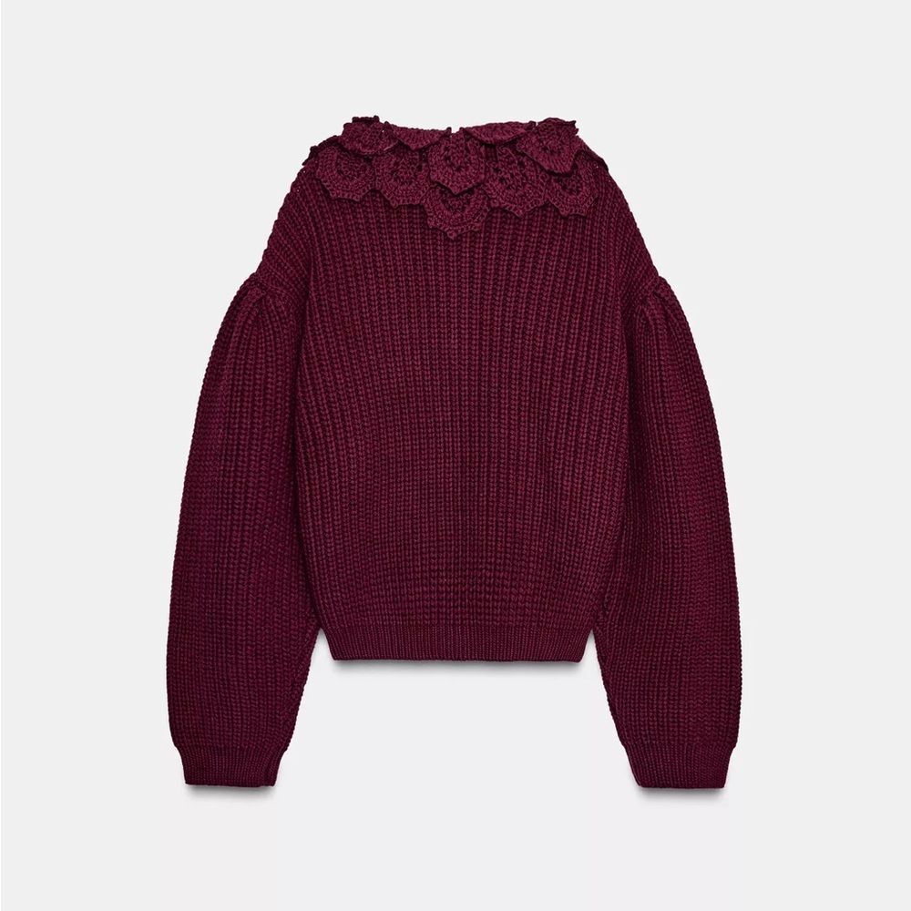 ZARA FLORAL TEXTURED CARDIGAN JACKET - Picture 3 of 6